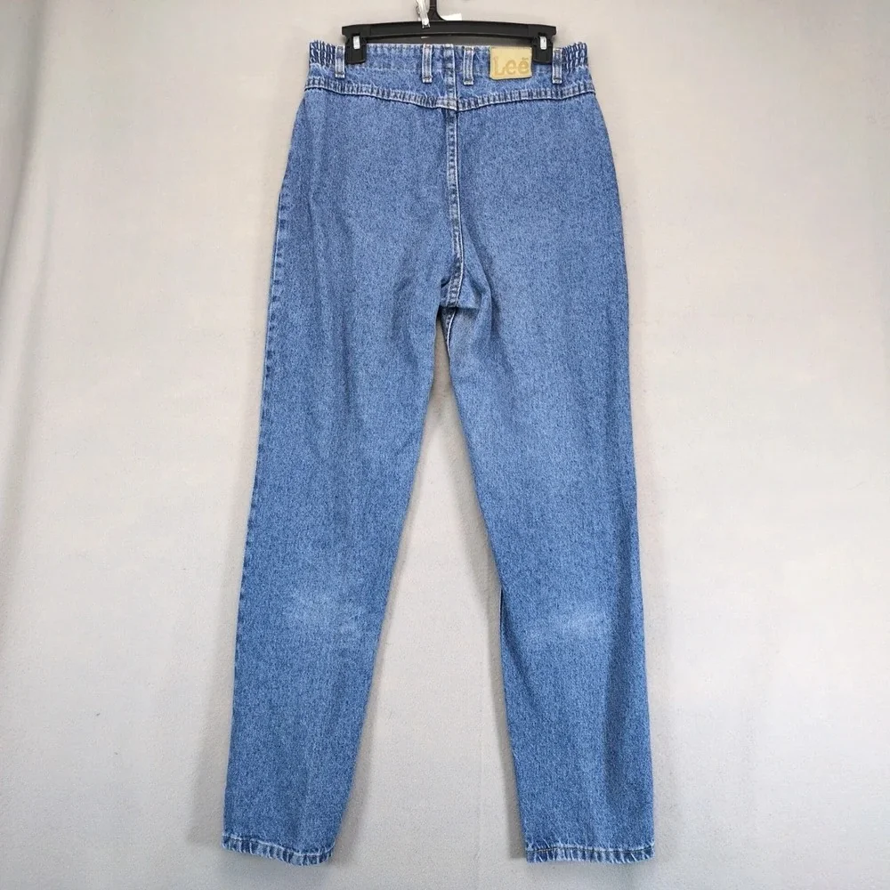 Vintage‎ 80s Lee Blue Mom Jeans Womens 10 30x31 High Rise c1987 USA Made Elastic